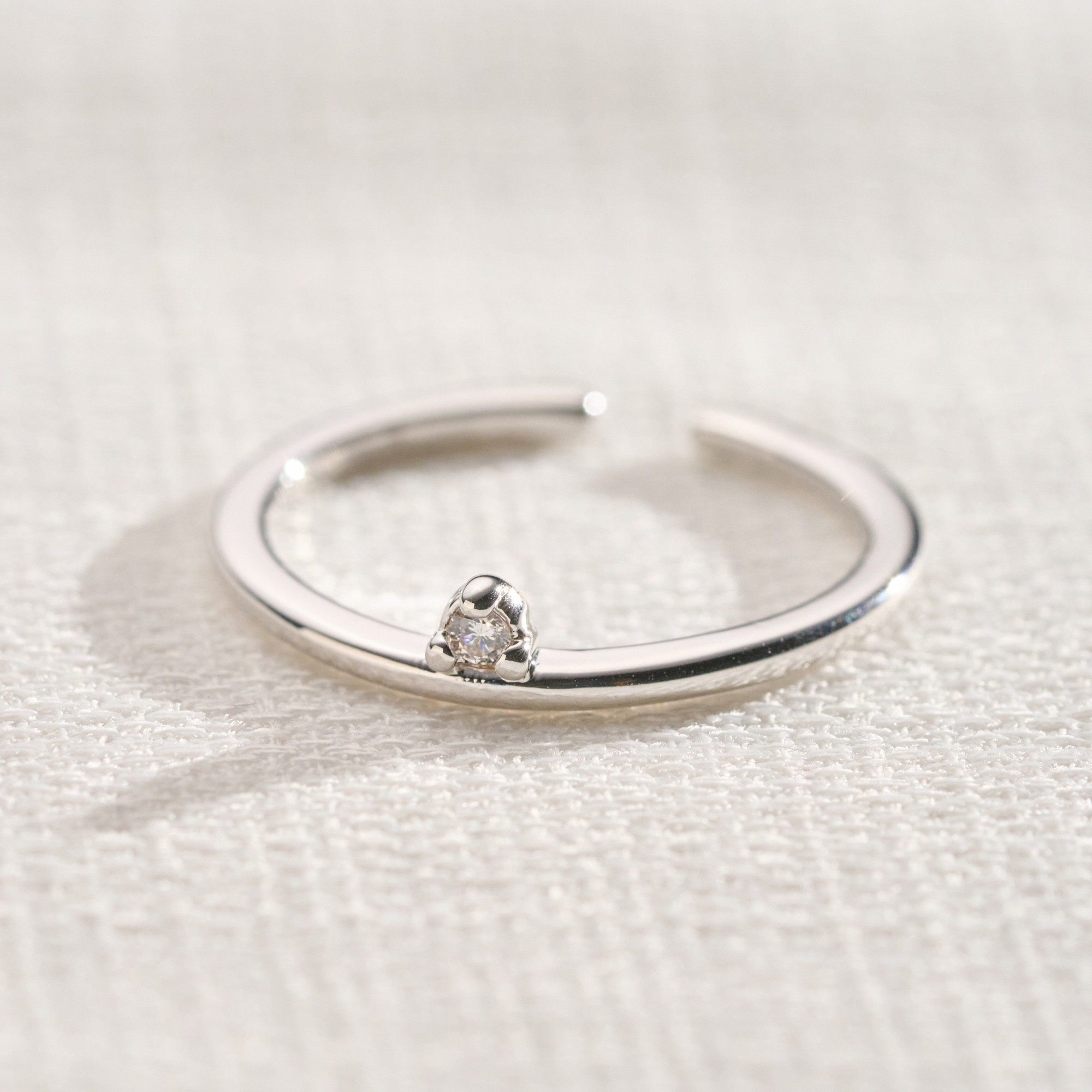 Anel Cancun Banho Ródio Branco