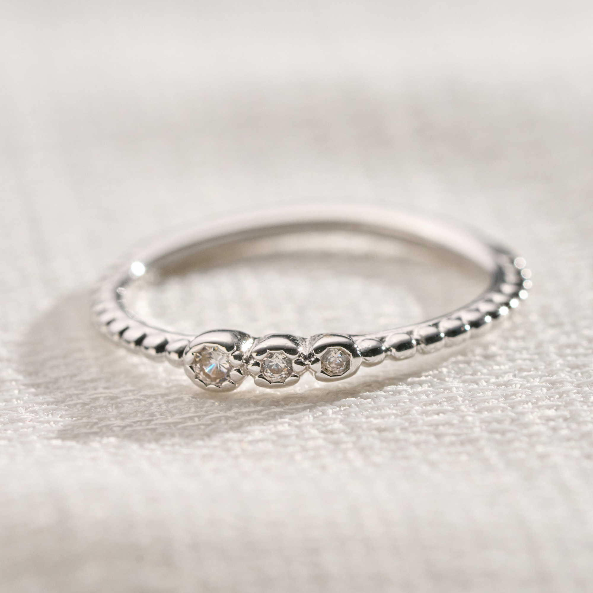 Anel Tulum Banho Ródio Branco