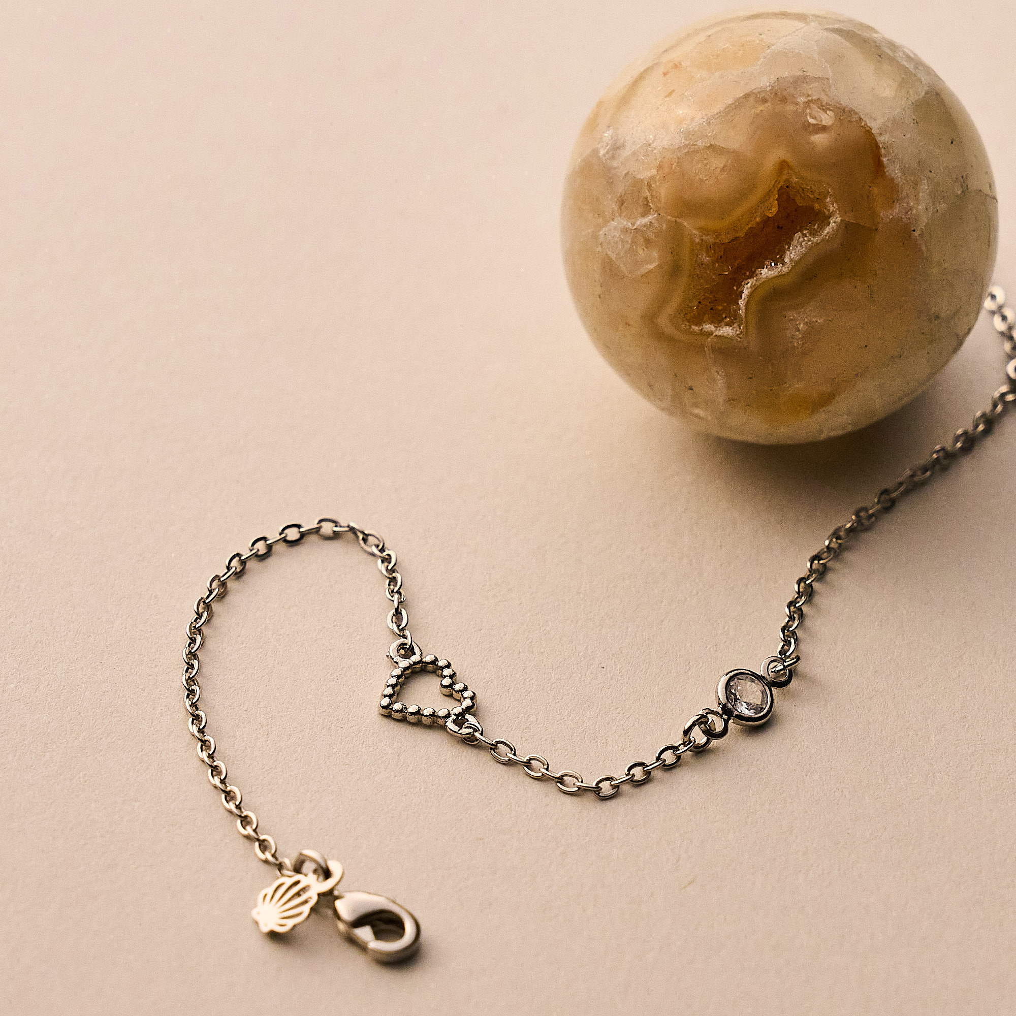 Pulseira Edin Banho Ródio Branco