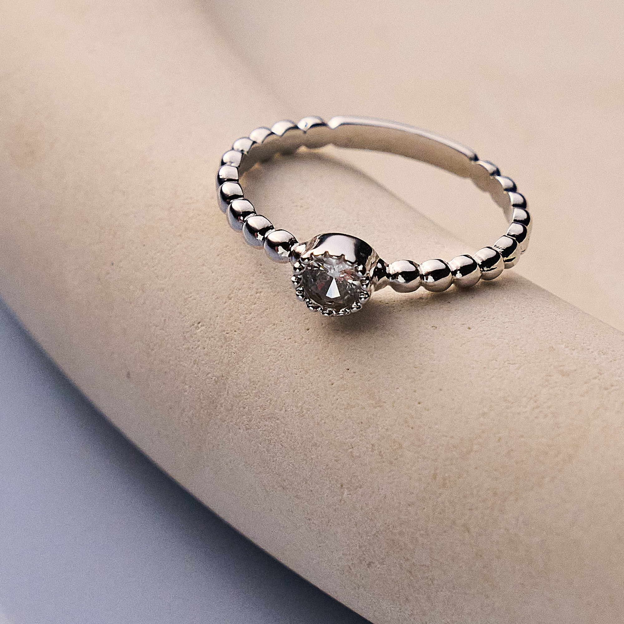 Anel Serpi Banho Ródio Branco