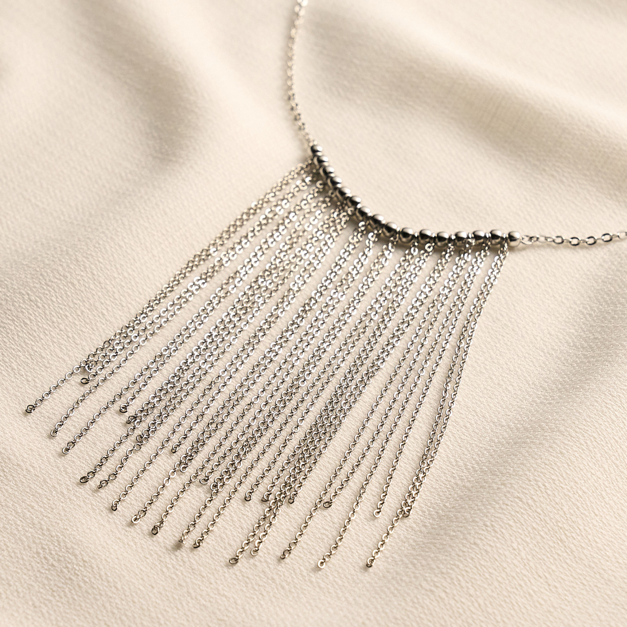 Colar Frida Banho Ródio Branco