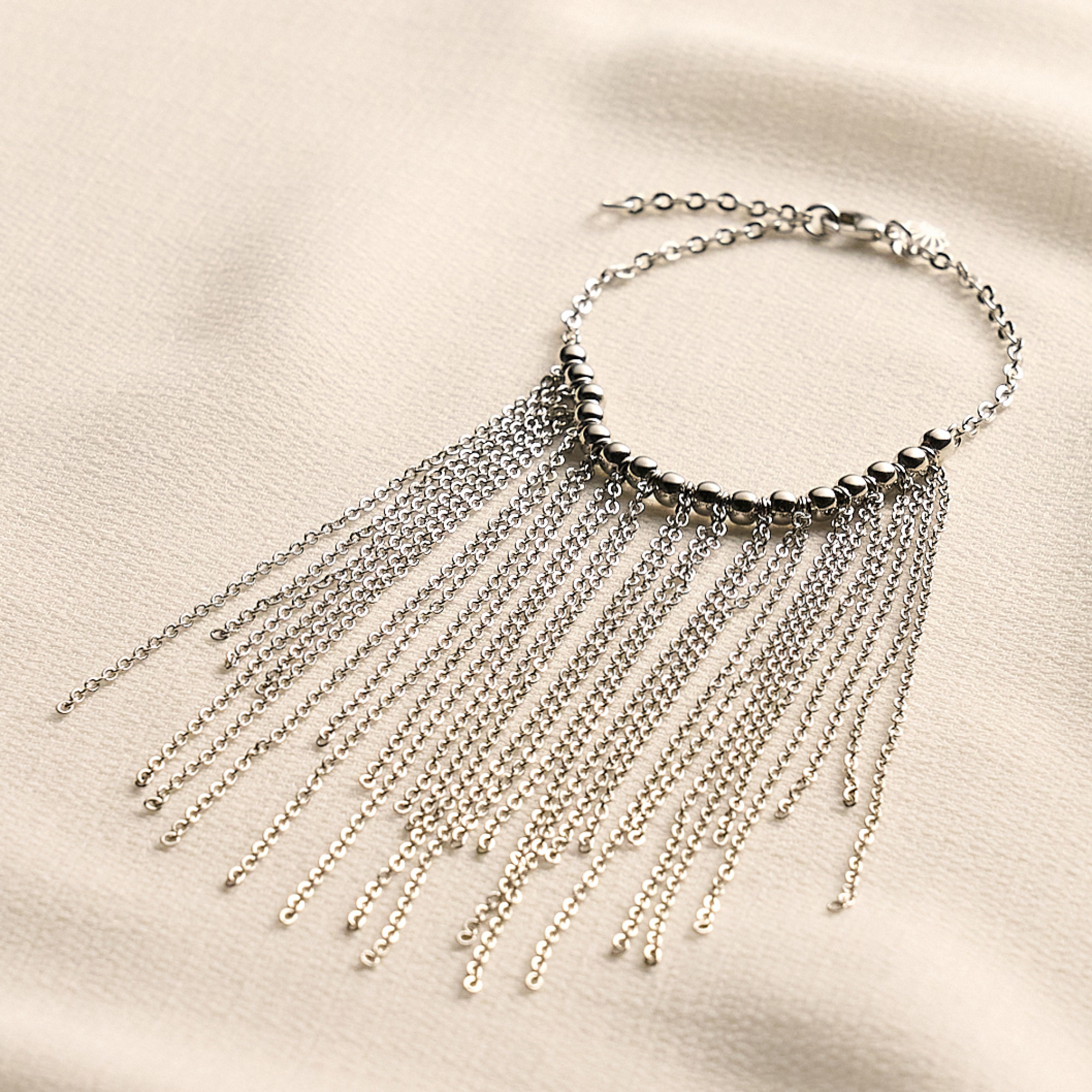 Pulseira Aurora Banho Ródio Branco