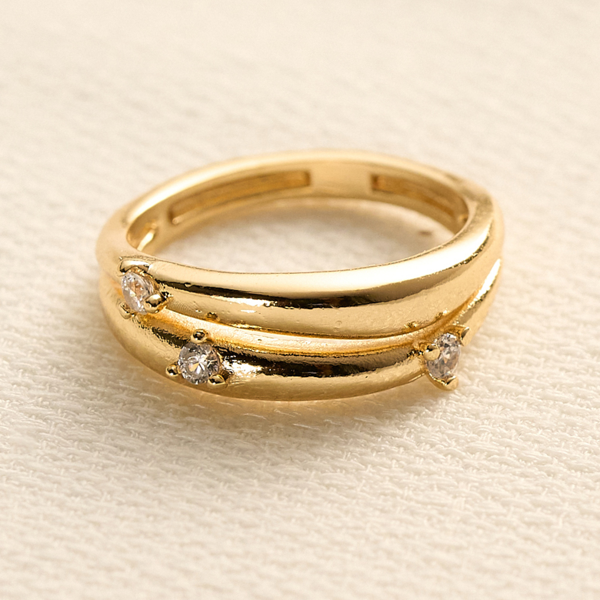 Anel Carol Banho Ouro 18k