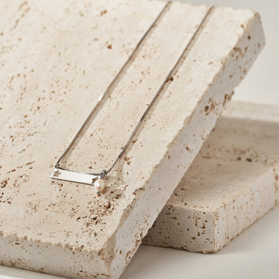 Colar Agatha Banho Ródio Branco