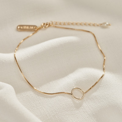 Tornozeleira Jessica Banho Ouro 18k