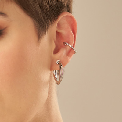 Brinco Hope Banho Ródio Branco