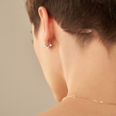 Brinco Carmen Banho Ródio Branco