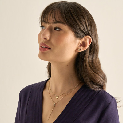 Colar Hibiscus Banho Ouro 18k