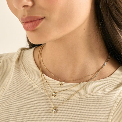 Colar Pampulha Banho Ouro 18k