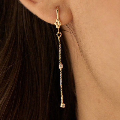 Brinco Eugênia Banho Ouro 18k