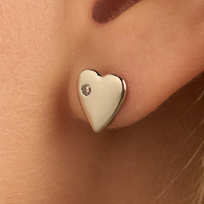 Brinco Bea Banho Ródio Branco