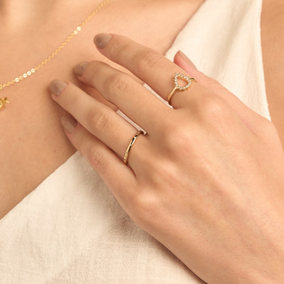 Anel Lia Banho Ouro 18k