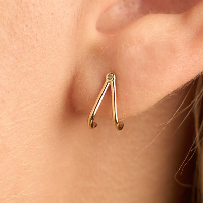 Brinco Maria Valentina Banho Ouro 18k