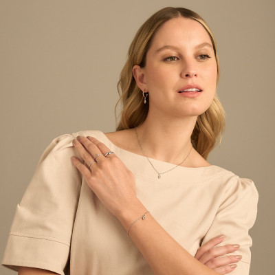 Pulseira Elora Banho Ródio Branco