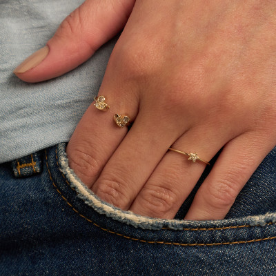 Anel Melina Banho Ouro 18k