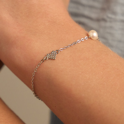 Pulseira Siena Banho Ródio Branco