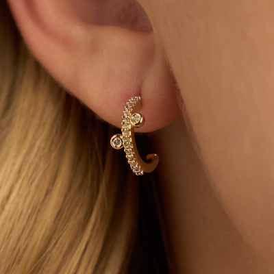 Brinco Tasia Banho Ouro 18k