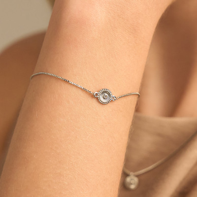 Pulseira Kiara Banho Ródio Branco