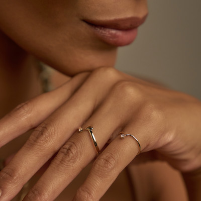 Anel Valentina Banho Ouro 18k