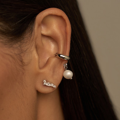 Piercing Lara Banho Ródio Branco