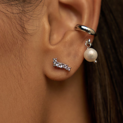 Brinco Mira Banho Ródio Branco