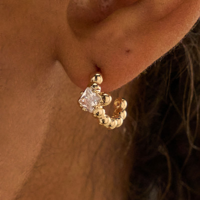 Brinco Lucimara Banho Ouro 18k