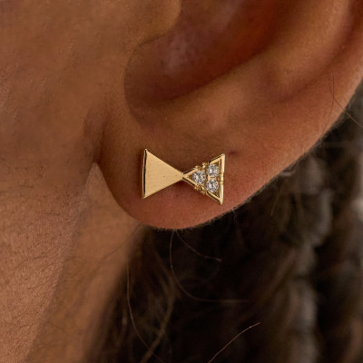 Brinco Nilsa Banho Ouro 18k