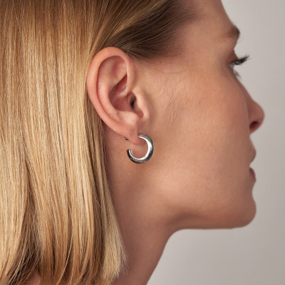 Brinco Morgana Banho Ródio Branco