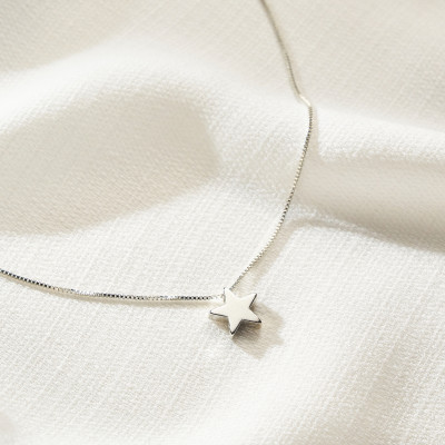 Colar Clara Banho Ródio Branco