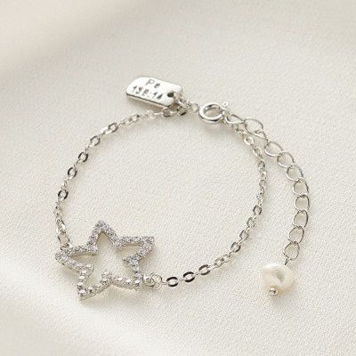 Pulseira Rubia Banho Ródio Branco