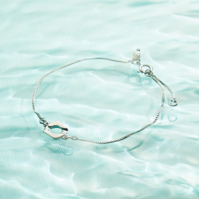 Pulseira Dominique Banho Ródio Branco