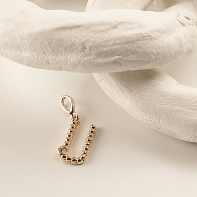 Pingente Dasha U Banho Ouro 18k