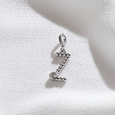 Pingente Dasha Z Banho Ródio Branco