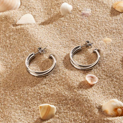 Brinco Hope Banho Ródio Branco