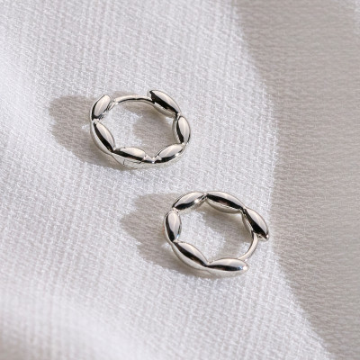 Brinco Elissa Banho Ródio Branco