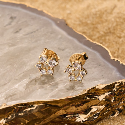 Brinco Estefani Banho Ouro 18k