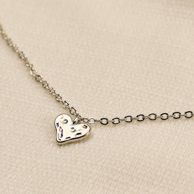 Colar Hibiscus Banho Ródio Branco