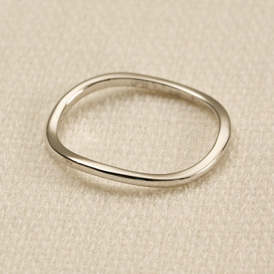 Anel Luara Banho Ródio Branco