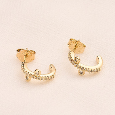 Brinco Tasia Banho Ouro 18k