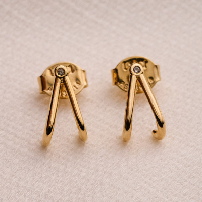 Brinco Maria Valentina Banho Ouro 18k