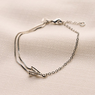 Pulseira Ana Cecilia Banho Ródio Branco