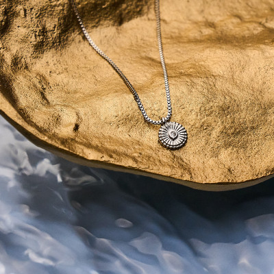 Colar Mel Banho Ródio Branco