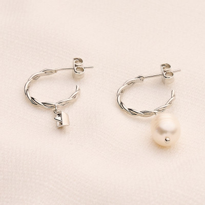 Brinco Gaya Banho Ródio Branco