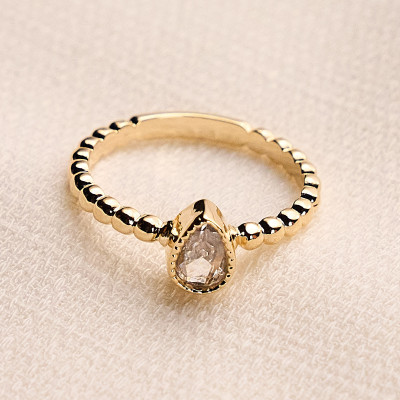 Anel Cora Banho Ouro 18k