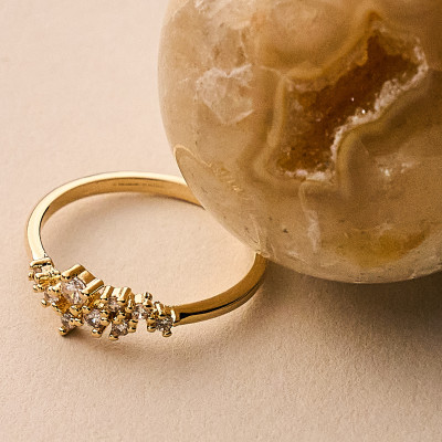 Anel Valen Banho Ouro 18k