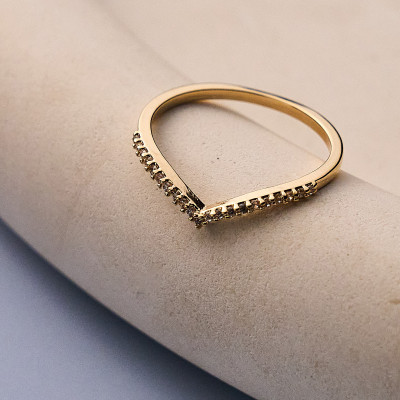 Anel Helena Banho Ouro 18k