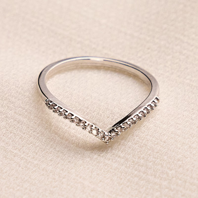 Anel Helena Banho Ródio Branco