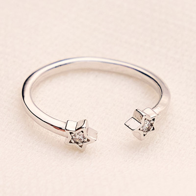 Anel Chloe Banho Ródio Branco