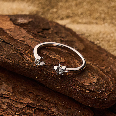 Anel Chloe Banho Ródio Branco