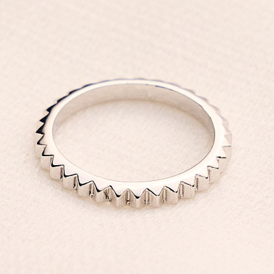 Anel Mia Banho Ródio Branco